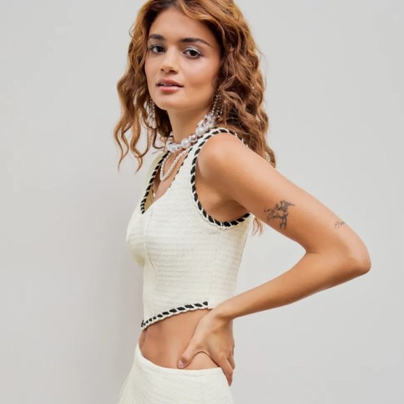 Cider 2 PC Tweed Corset and Midi Skirt Set - Picture 16 of 16